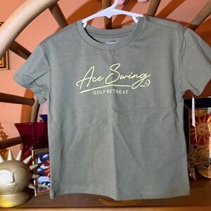 Kids Olive Green Tee with Green Chest Graphic